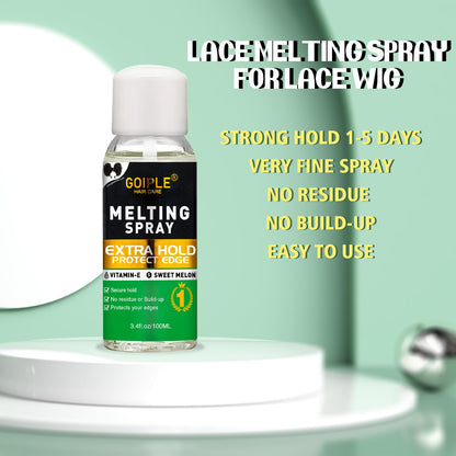 Extra hold lace melting spray adhesive bottle showing fluid ounce details