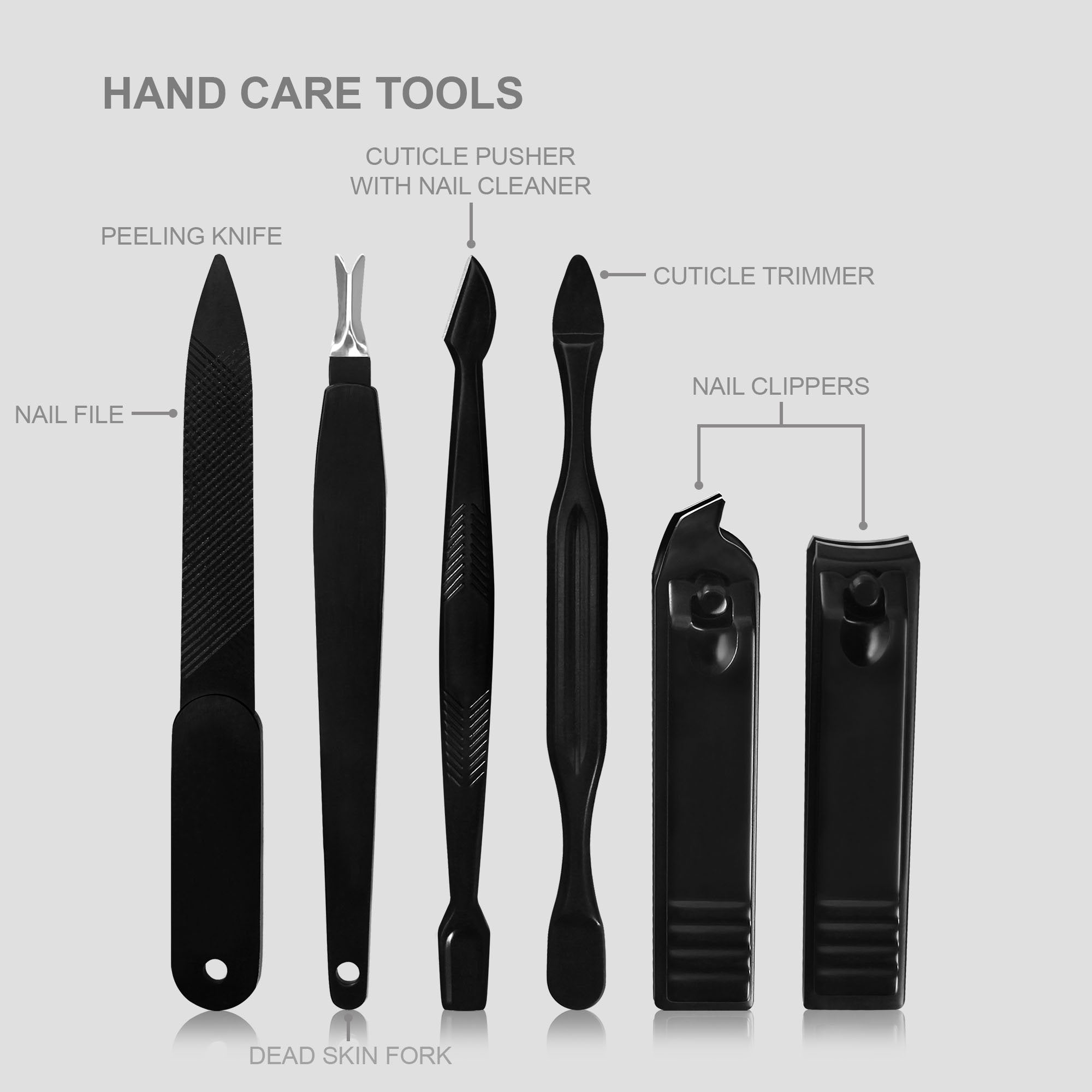 Utopia Care 16 Piece kit tools organized inside travel case