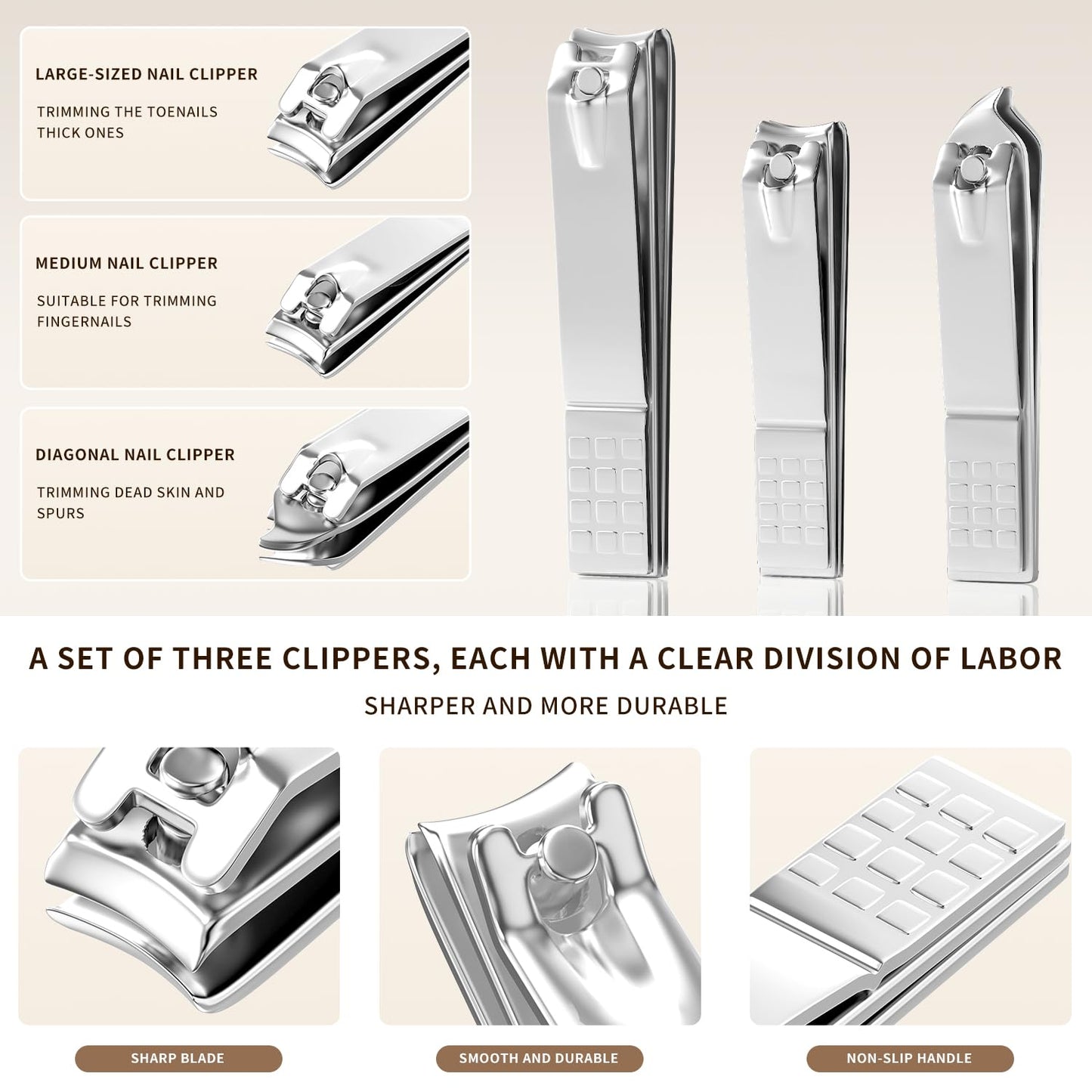 Top view of Zizzon professional pedicure and manicure instruments
