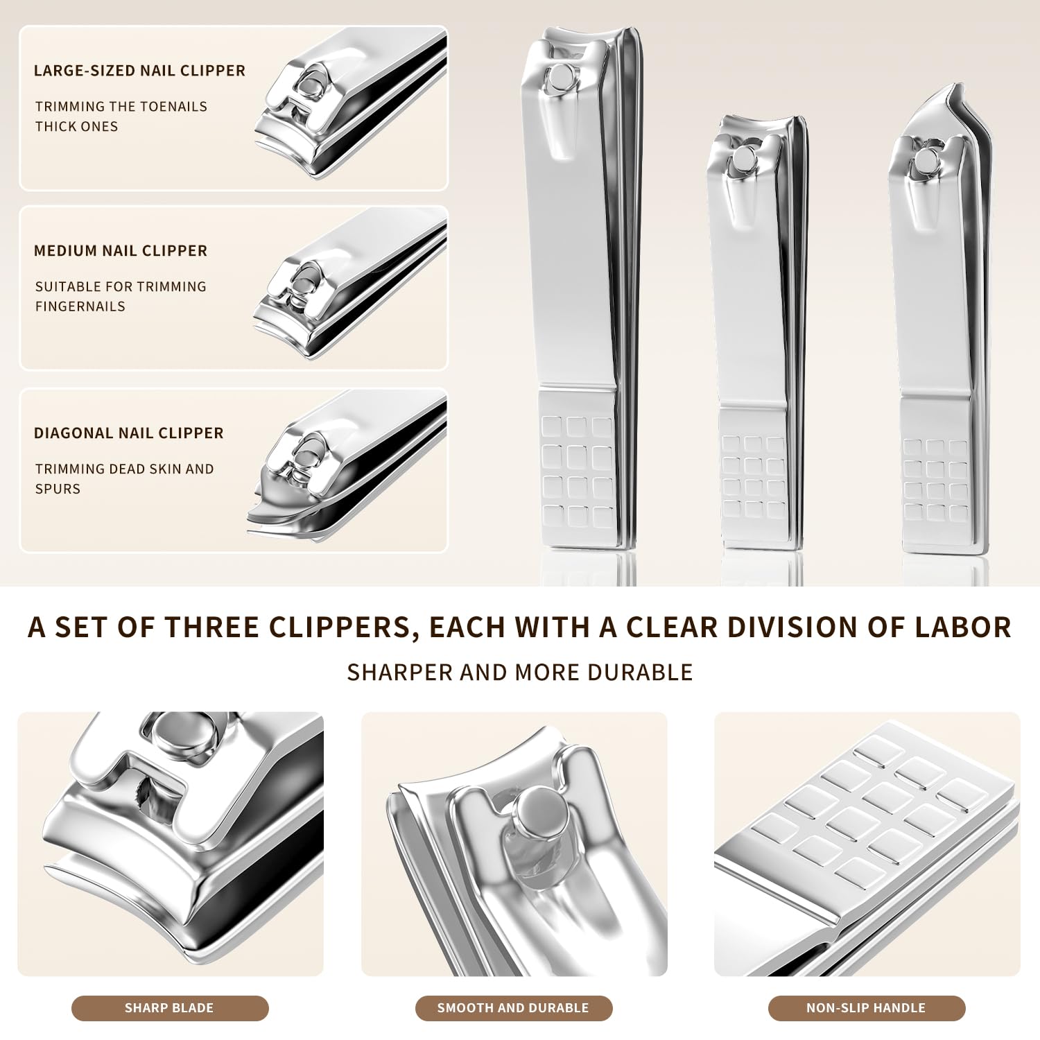 Top view of Zizzon professional pedicure and manicure instruments