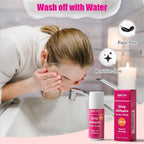 MIILYE fabric and body adhesive roll on container showing the clear liquid formulation details.