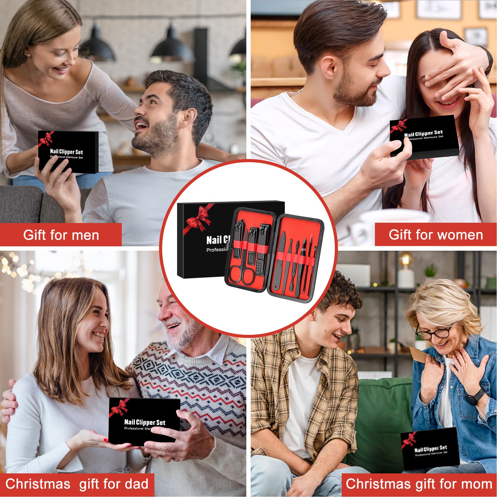 Compact travel-friendly black grooming set for personal care
