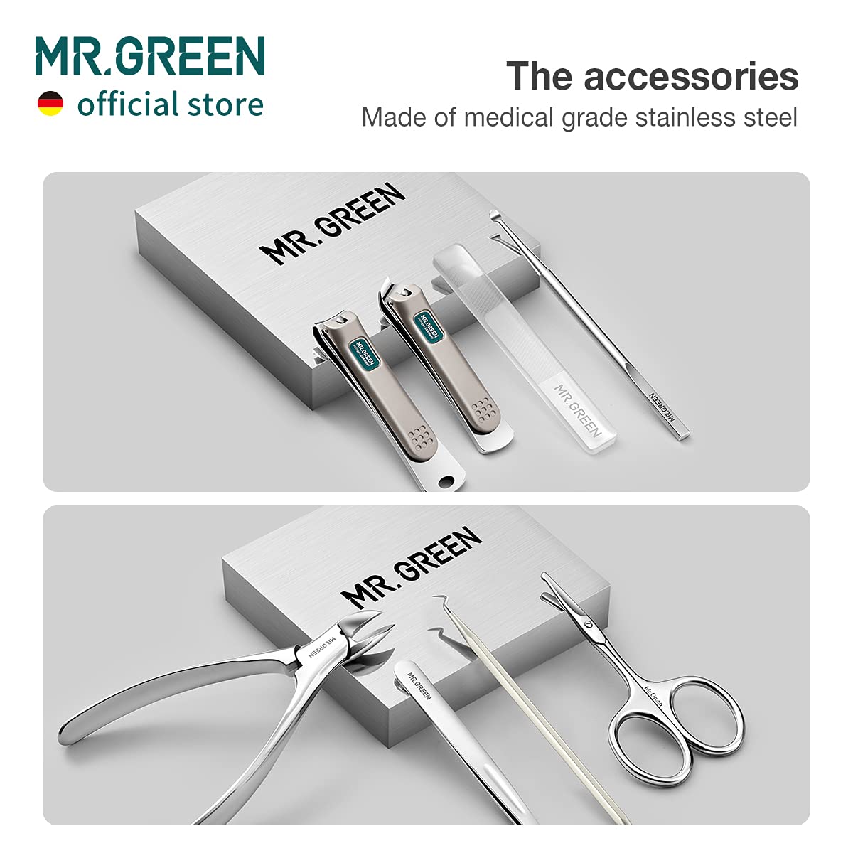 Top view of MR.GREEN portable PU leather manicure case