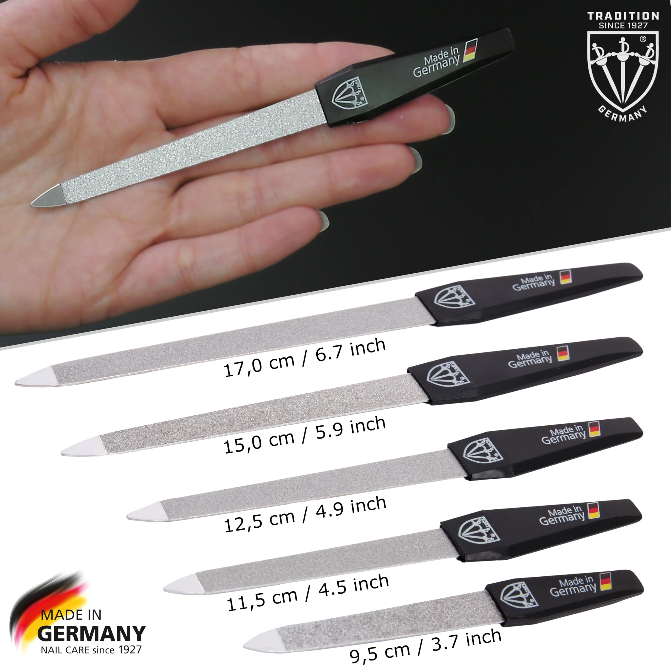 Full 6-piece manicure and pedicure tool set from 3 Swords Germany