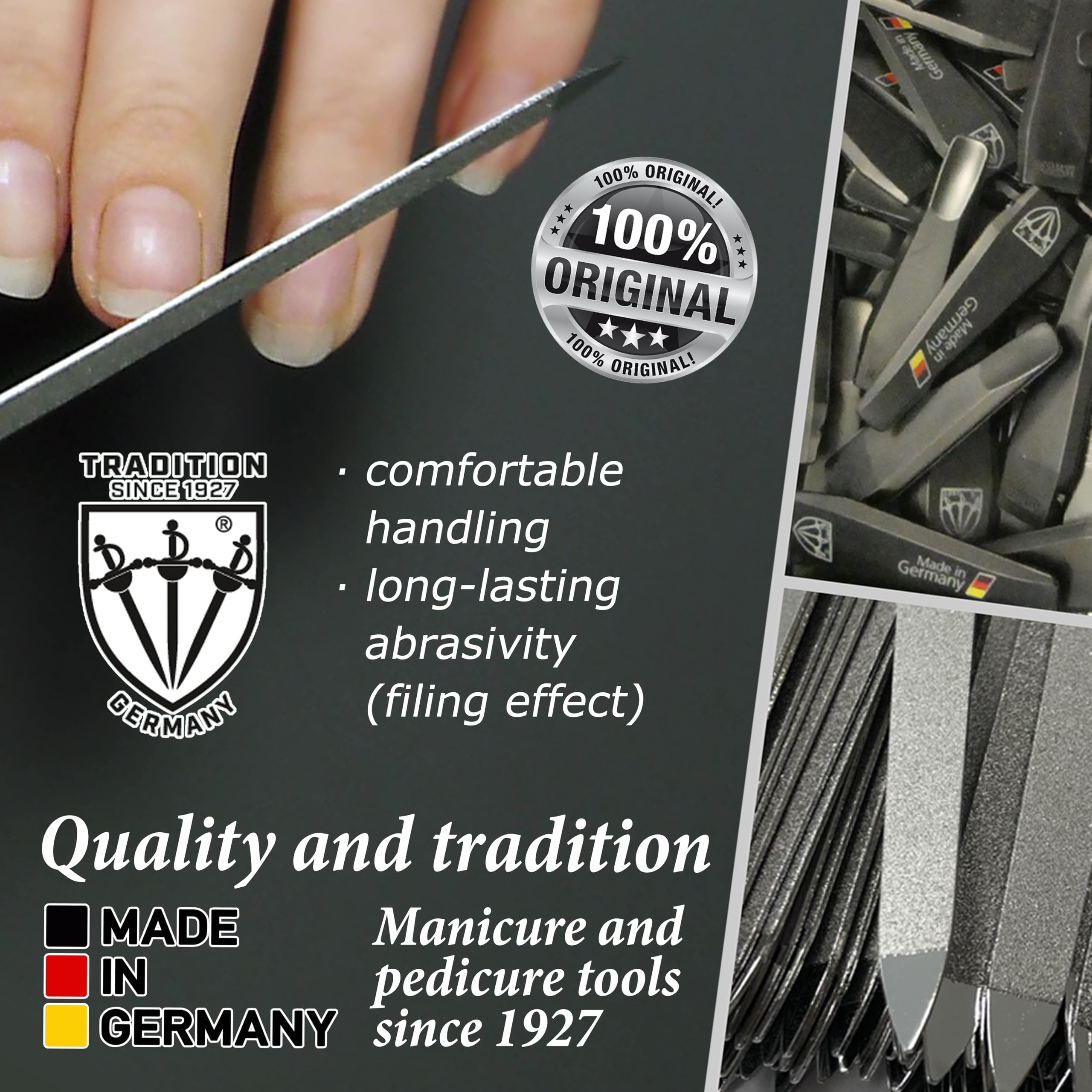 3 Swords Germany German steel nail file for travel