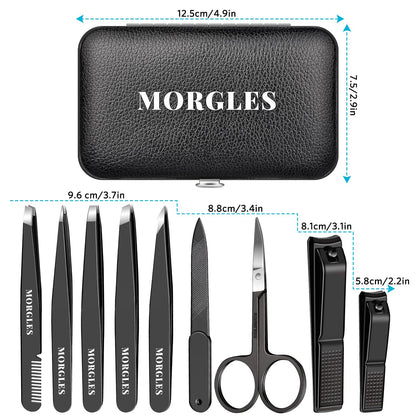 Full contents of Morgles 9 piece nail and hair care set