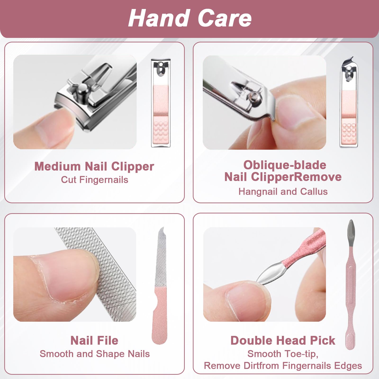 Professional pedicure kit tools arrangement