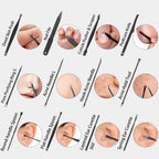 High quality stainless steel nail care tools arranged