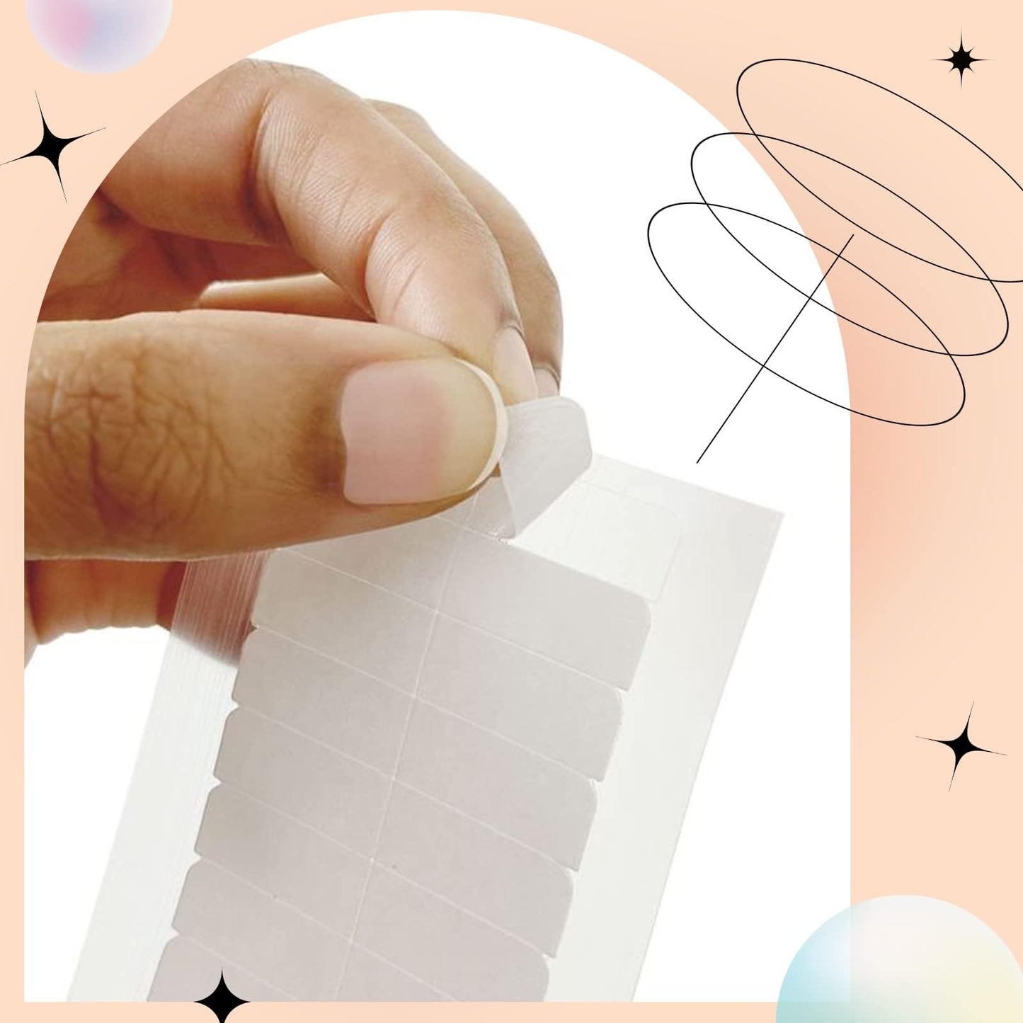 White Pre Cut Replacement Tape Strips For Human Hair Extensions