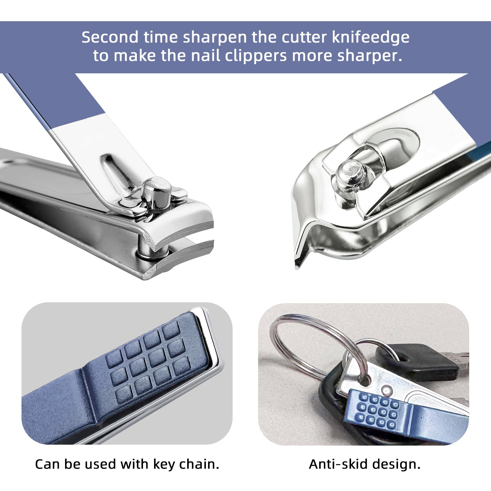 Blue portable manicure set for travel