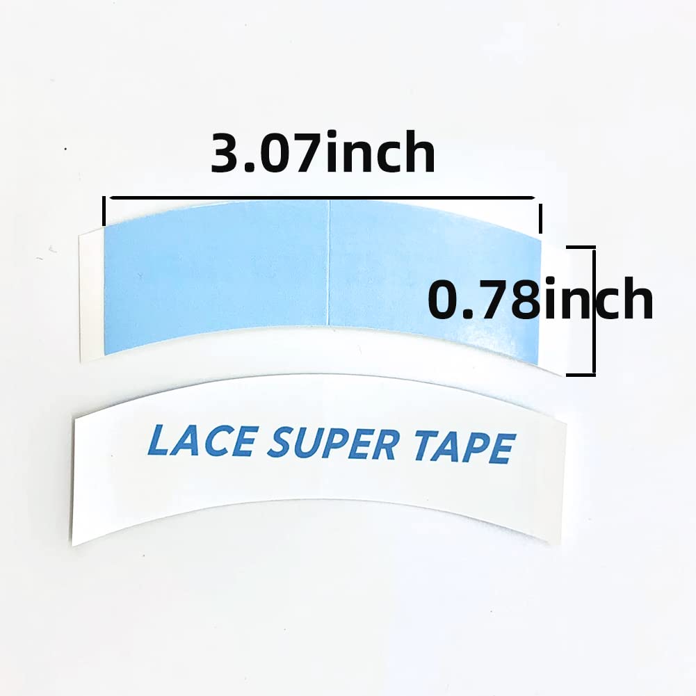 Waterproof hair system tape showing backing paper removal for easy application