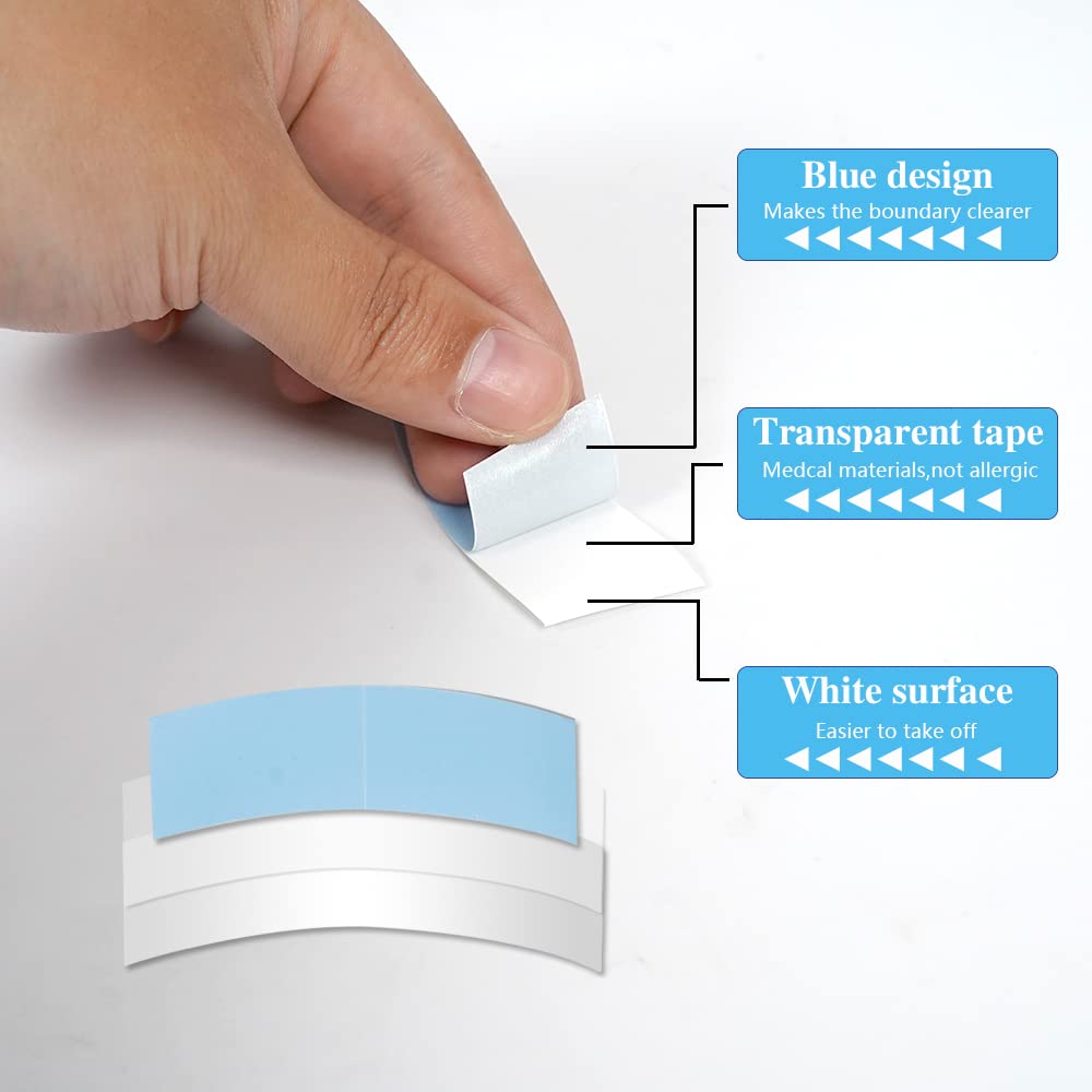 Goiple clear toupee and wig tape pack demonstrating flexible adhesive backing