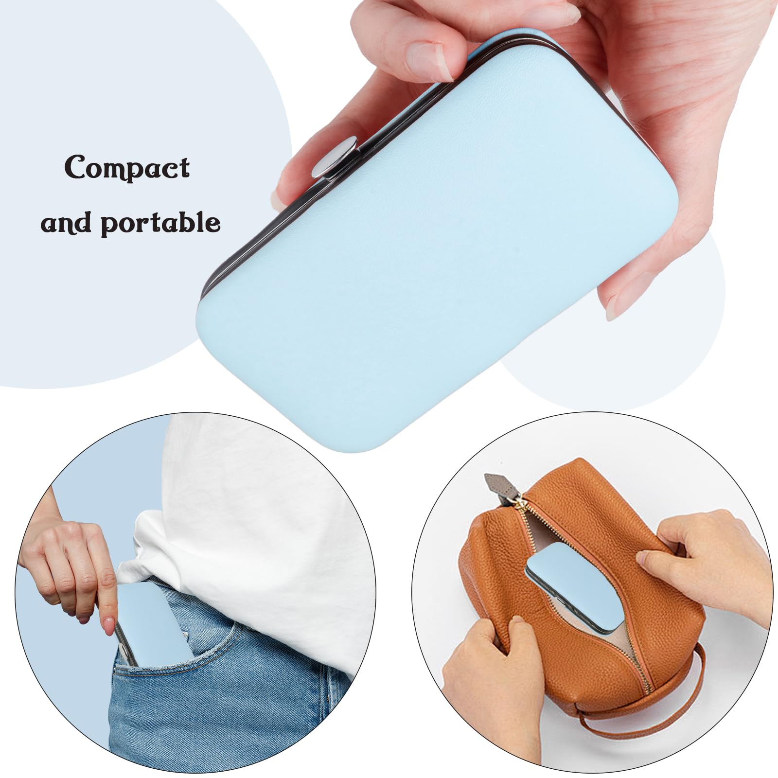 Compact 8 piece nail grooming set for travel