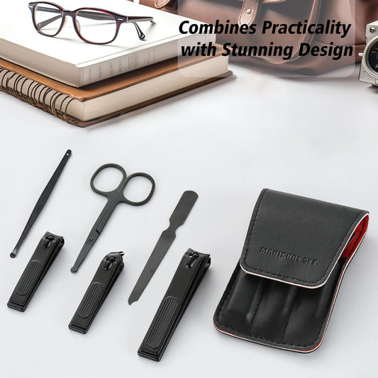 Stainless steel nail clippers and grooming tools set