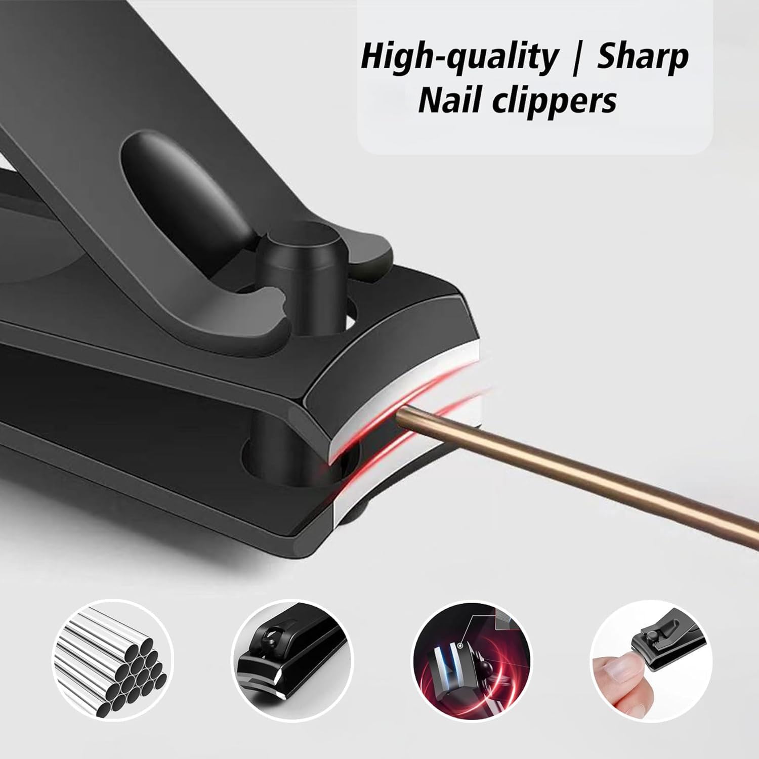 Compact travel manicure kit for men open view
