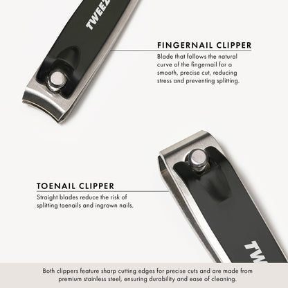 Tweezerman fingernail clipper with curved blade stainless steel