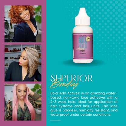 Water resistant invisible bonding wig glue for oily skin by The Hair Diagram