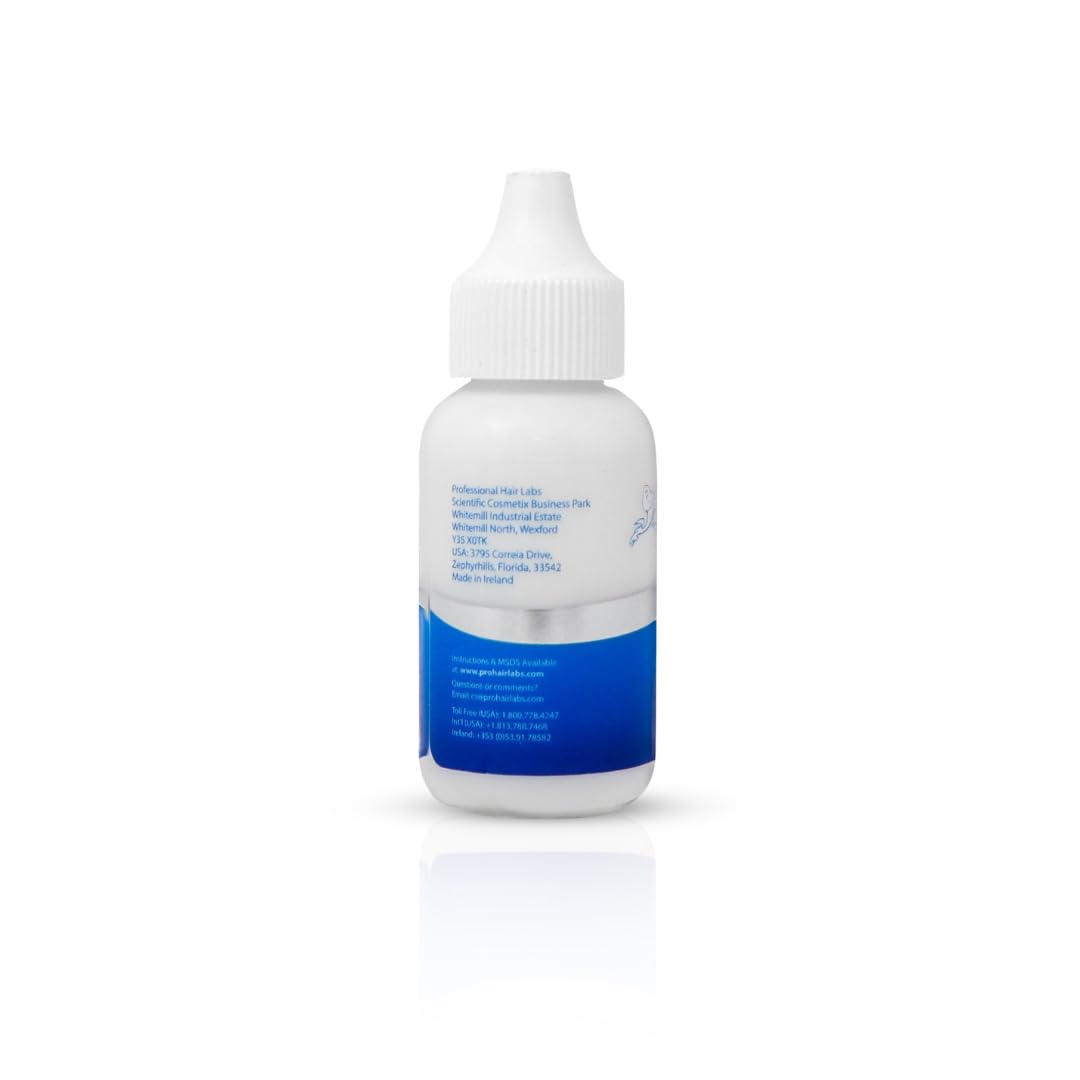 Non toxic premium hairpatch glue bottle cap and applicator view