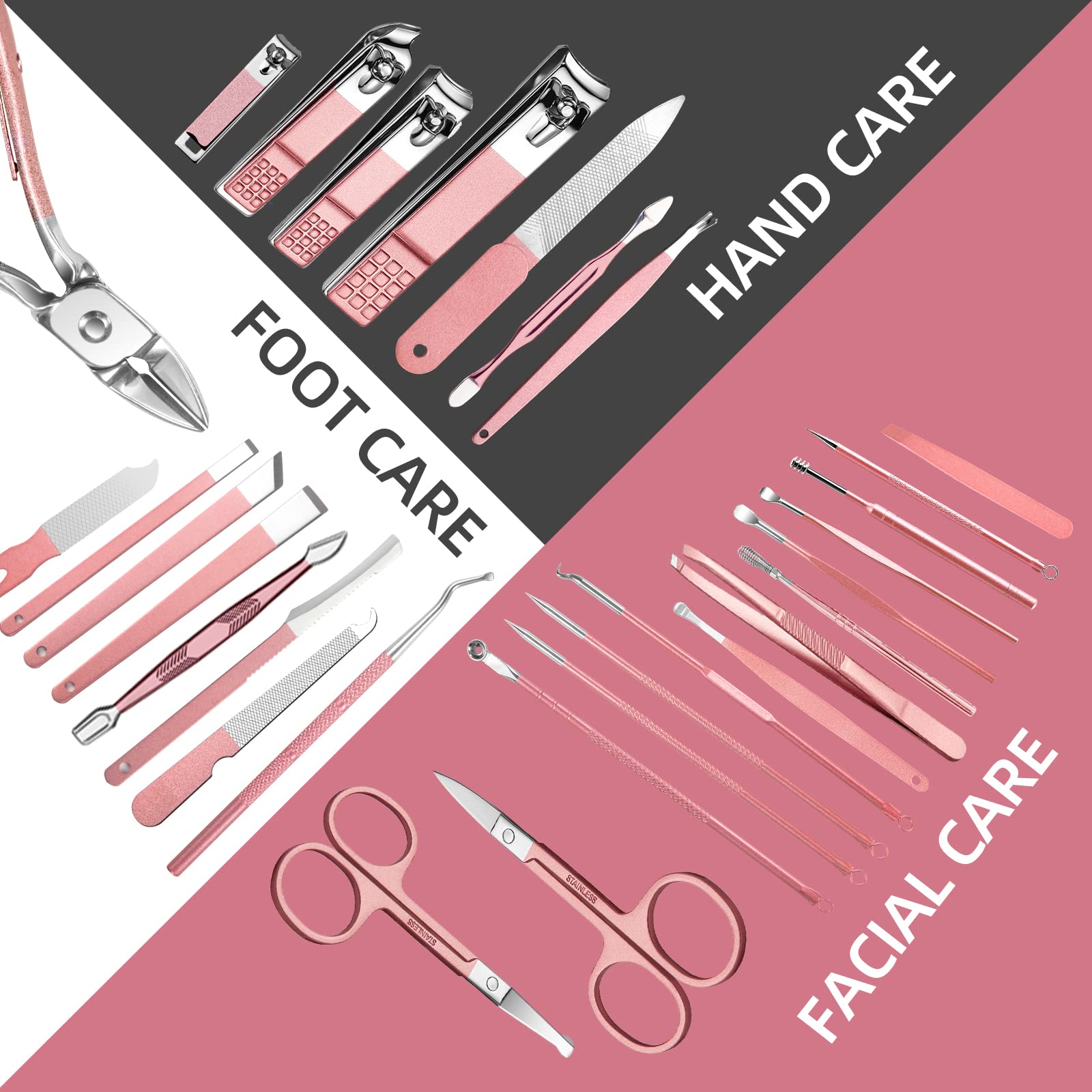 RedFlow compact 30 in 1 nail grooming tools