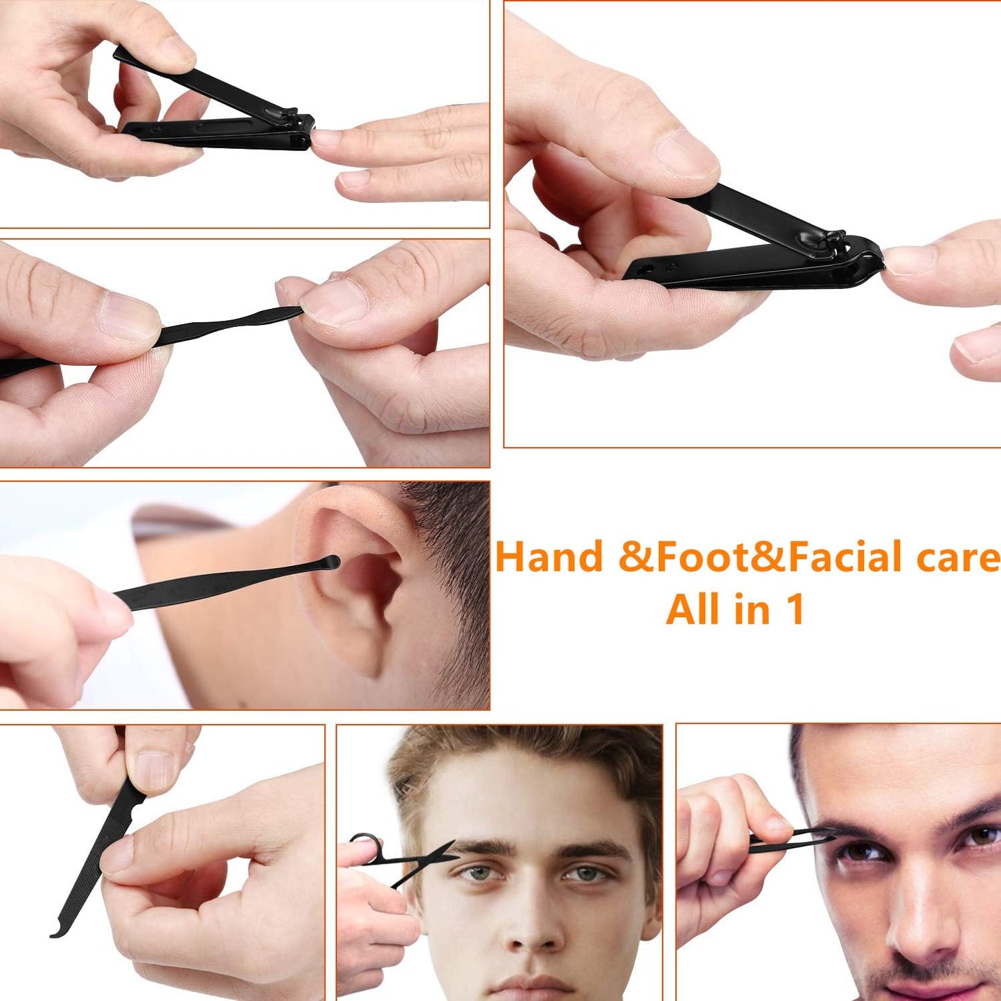 Detailed view of professional manicure grooming tools