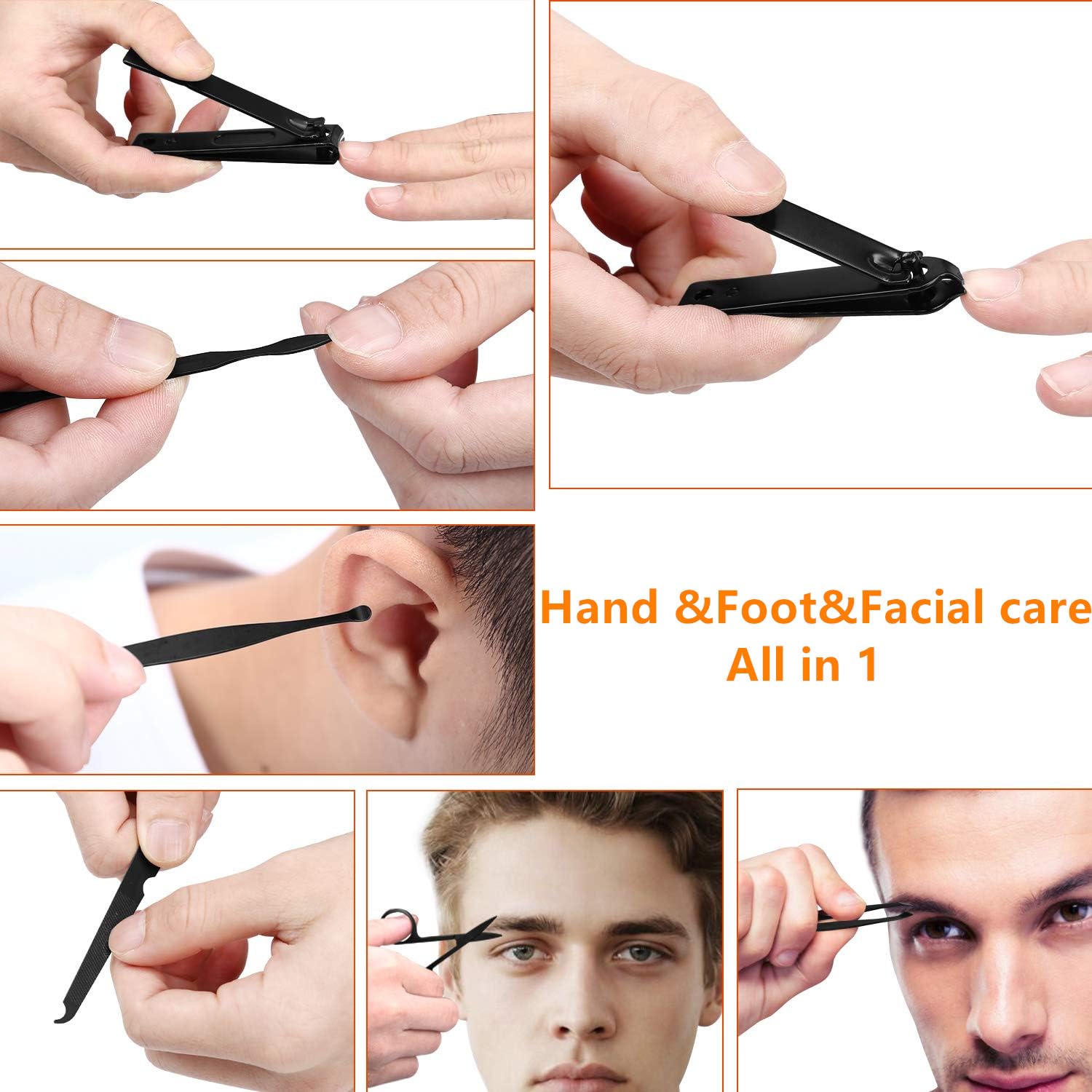 Detailed view of professional manicure grooming tools