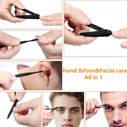Detailed view of professional manicure grooming tools