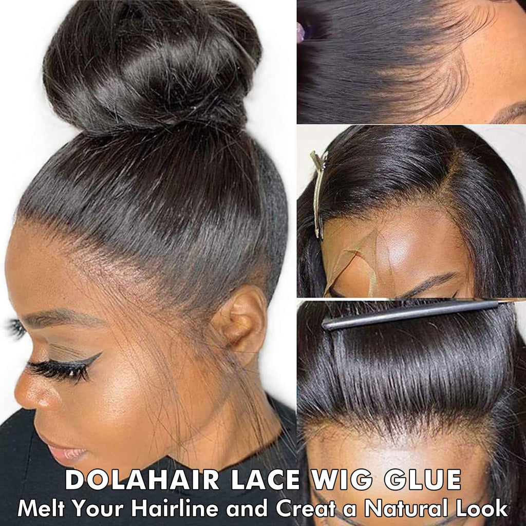 Dolahair five piece lace wig install kit components arranged together showing the full waterproof adhesive system.