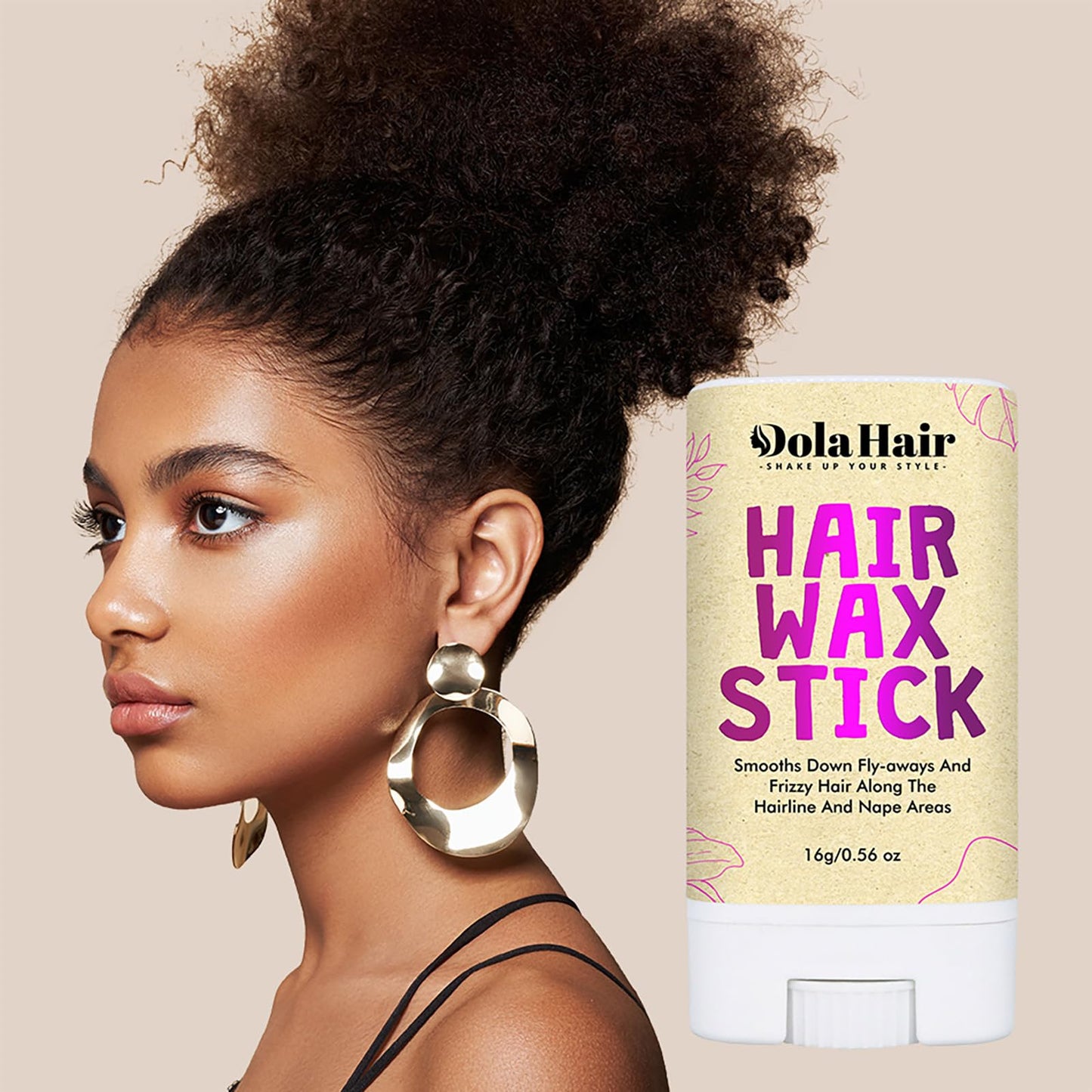 Dolahair latex free water based wig glue packaging highlighting gentle formulation for sensitive skin.