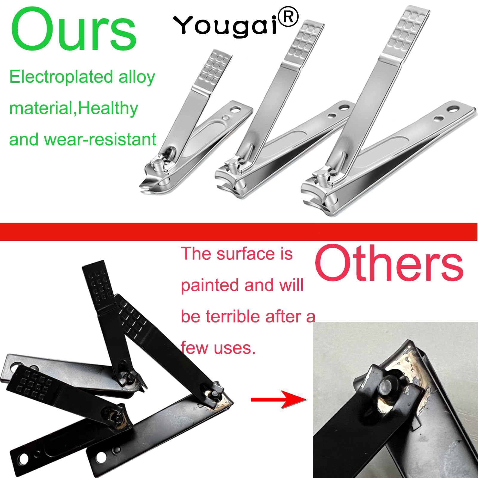 Manicure set for men and women showing various nail cutters