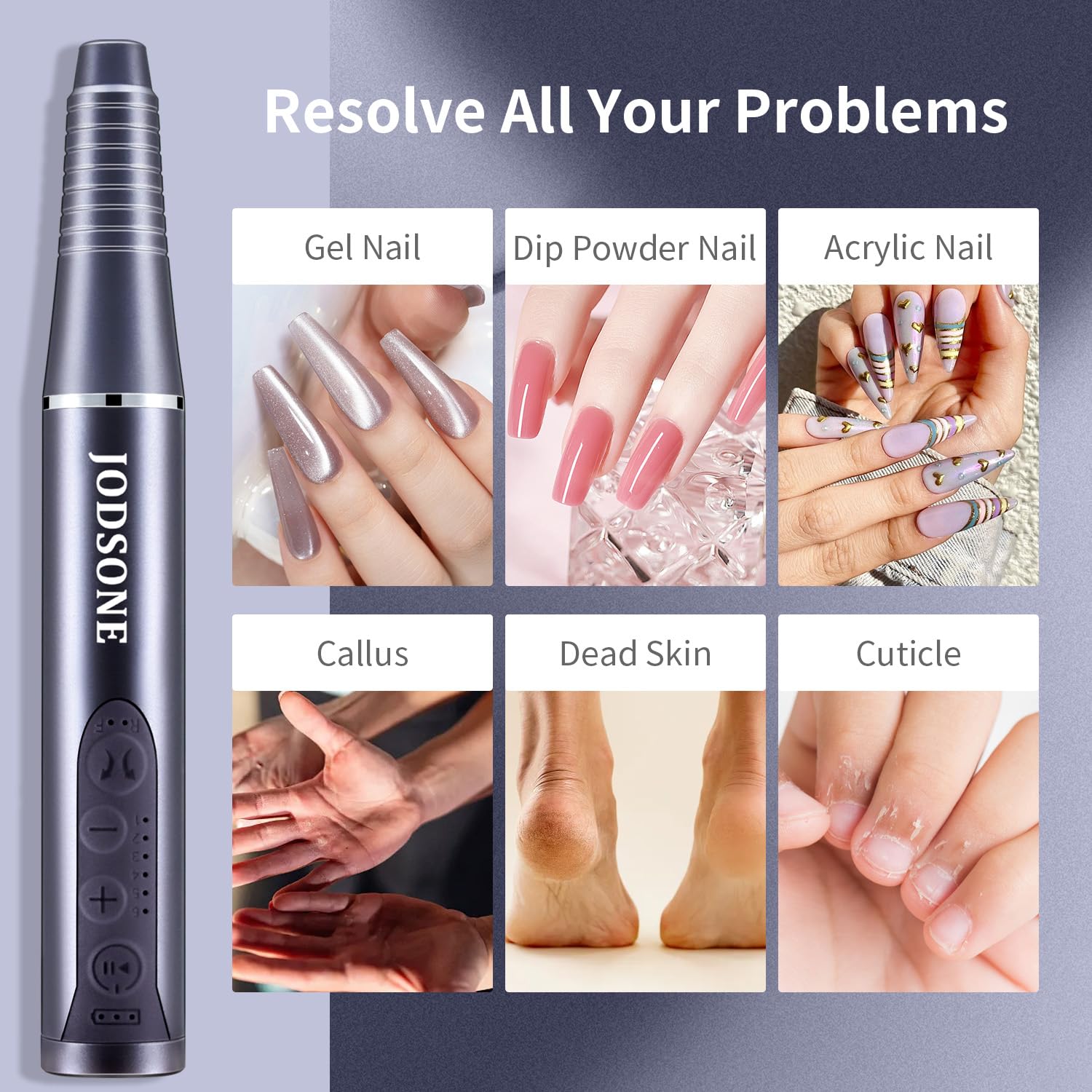 Jodsone electric nail file machine with digital display