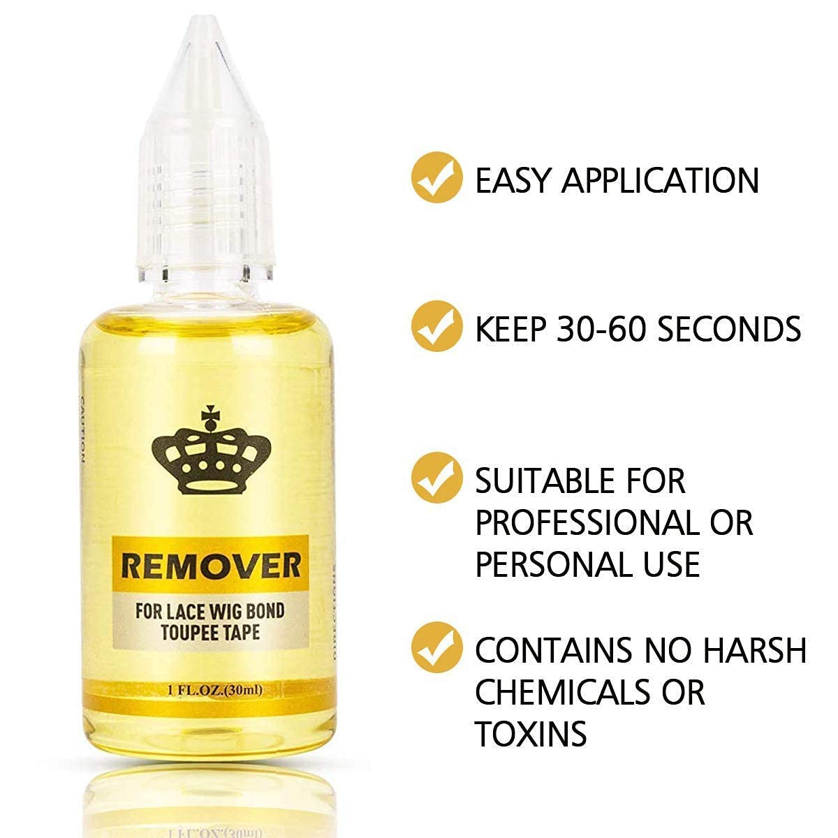 Piaou adhesive remover showing creamy texture application on extension tape tabs