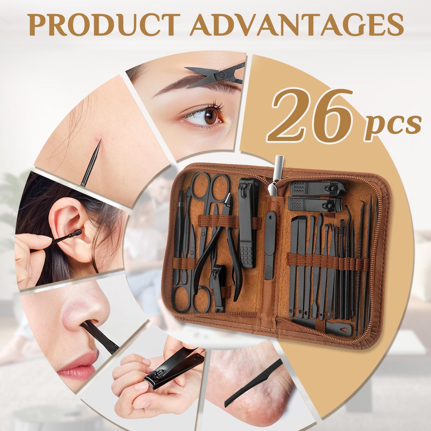 Professional grade Minkinh nail clipper kit for home beauty care