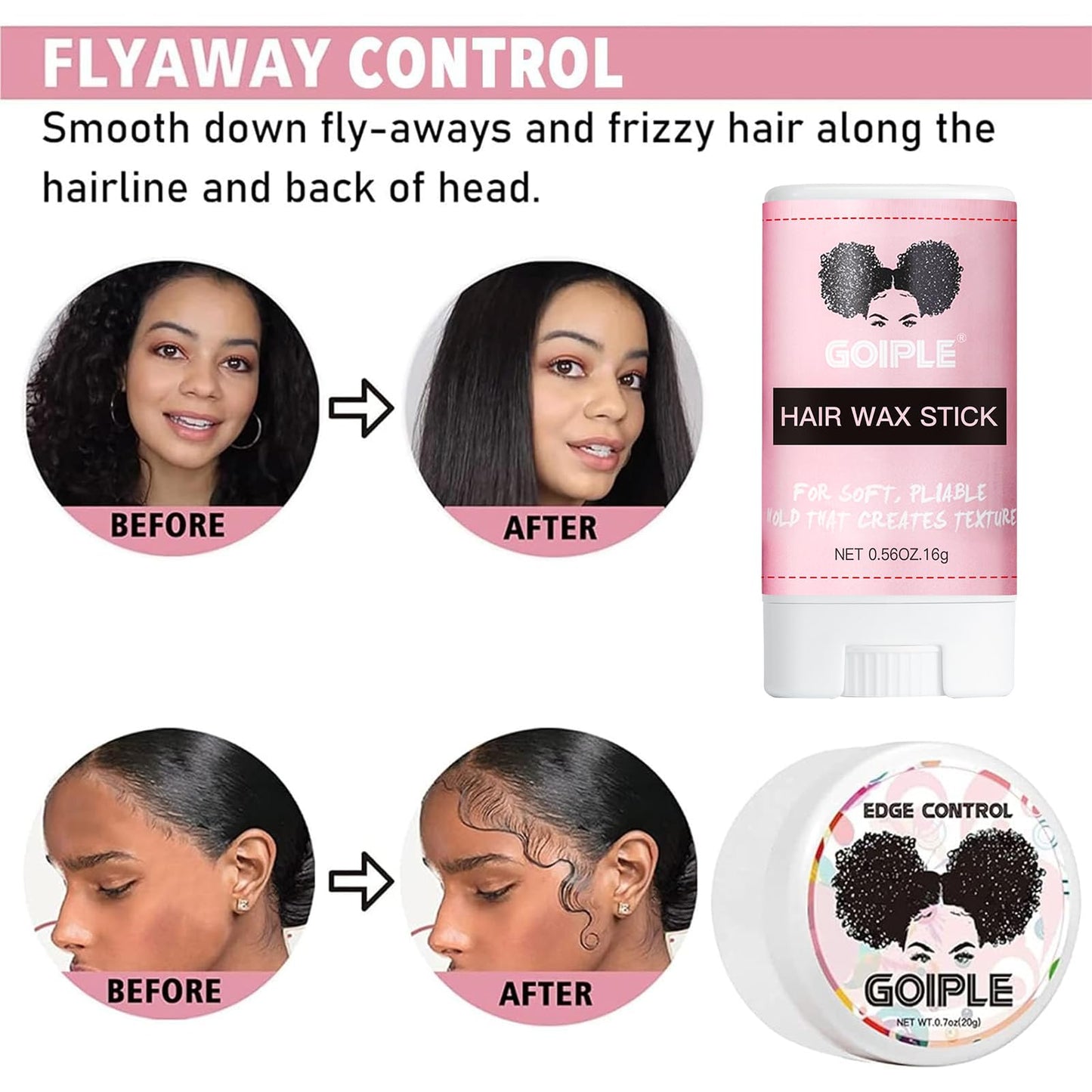 Goiple humidity resistant lace front adhesive packaging box close up