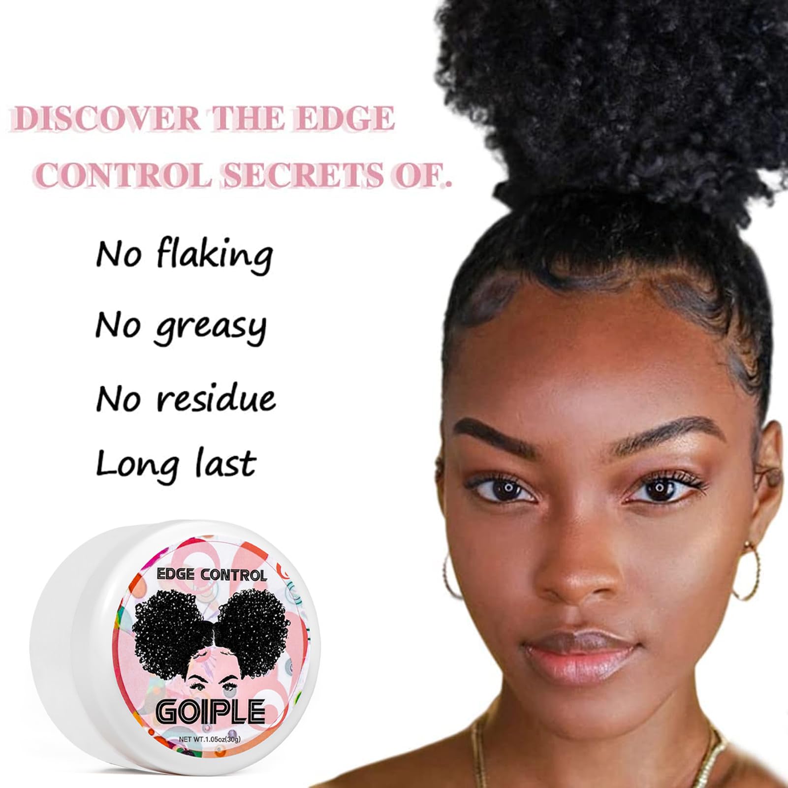 Goiple non toxic water based hairpiece adhesive bottle side details
