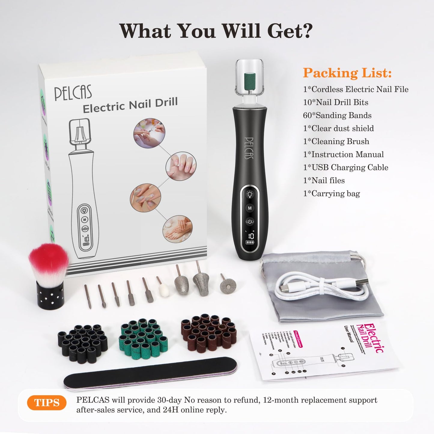 Pelcas electric nail drill being used for pedicure