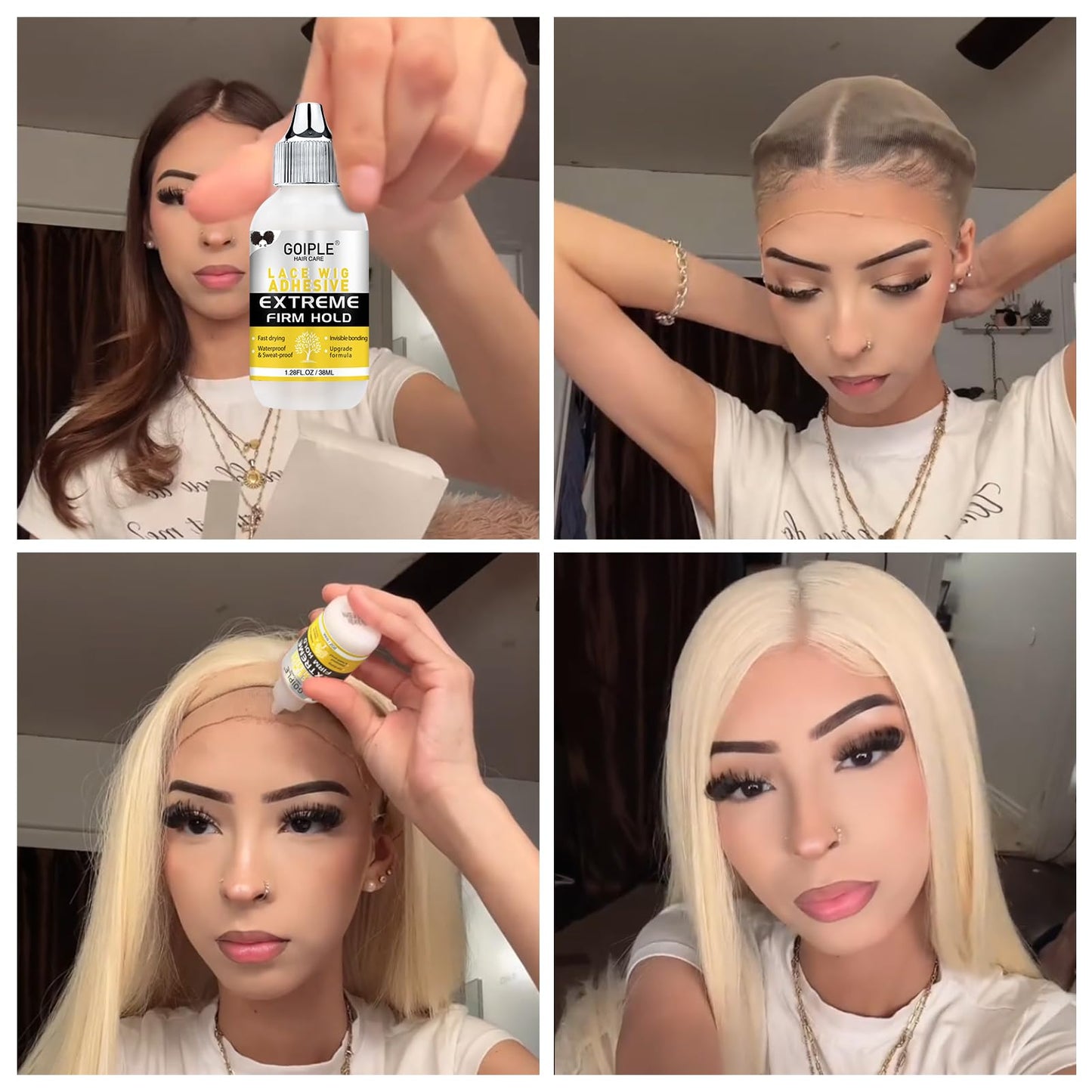 Goiple clear drying lace front wig bond liquid formula