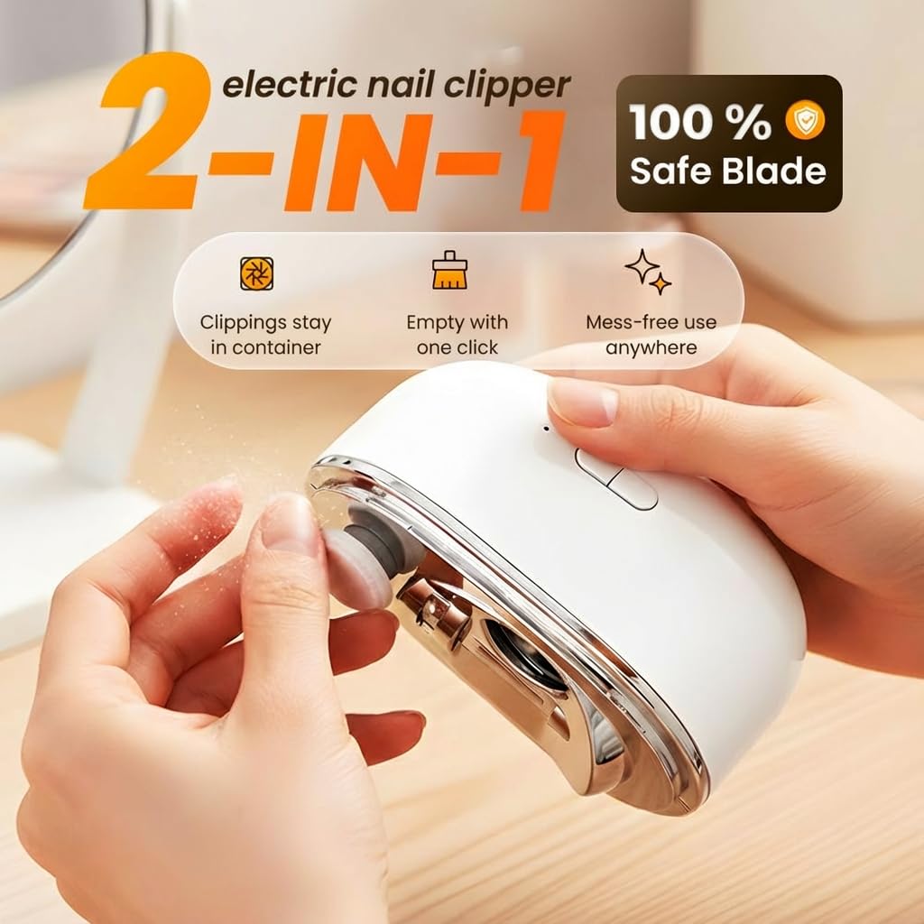 Close up view of the VLZLQ automatic nail clipper blade head