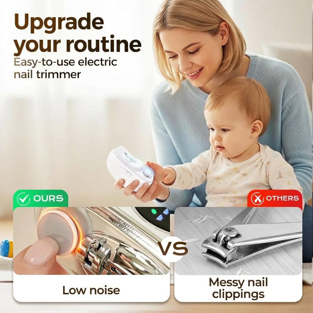 VLZLQ 2-in-1 nail clipper with LED light activated