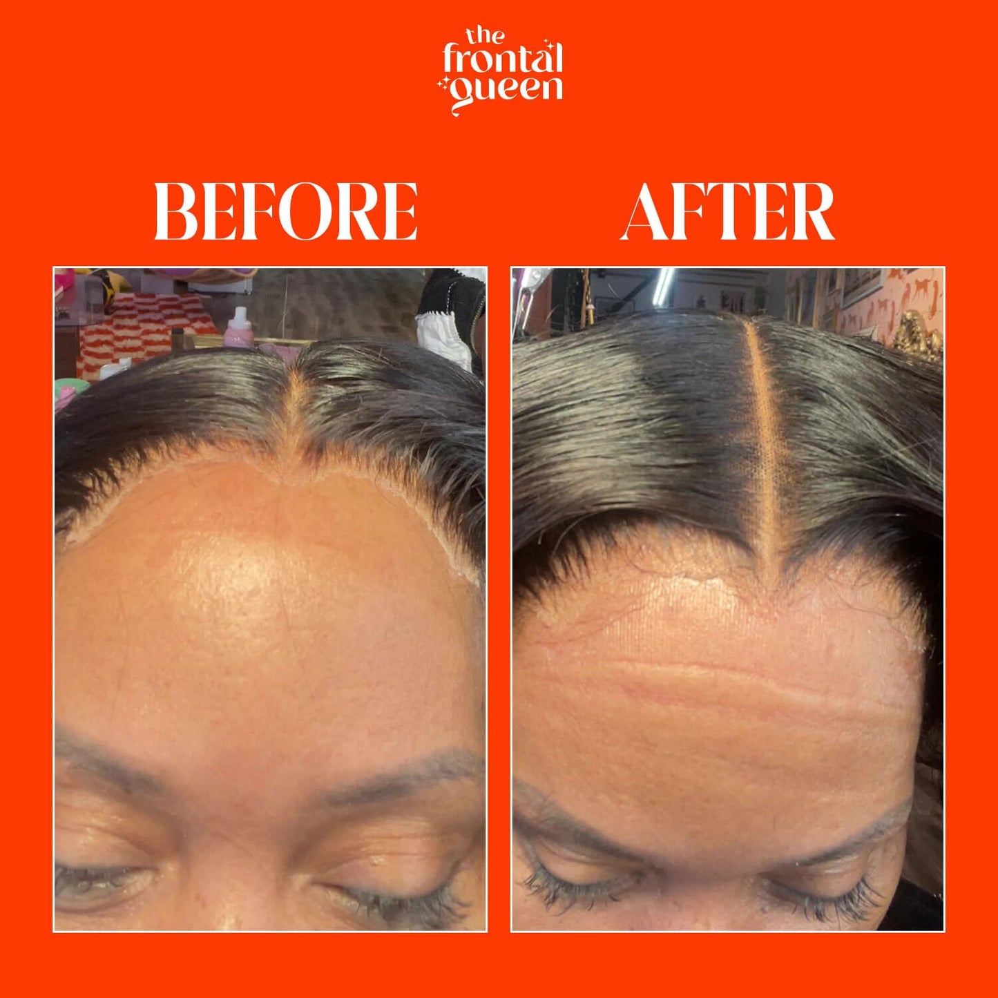 Extra hold lace melting spray for glueless wig installation