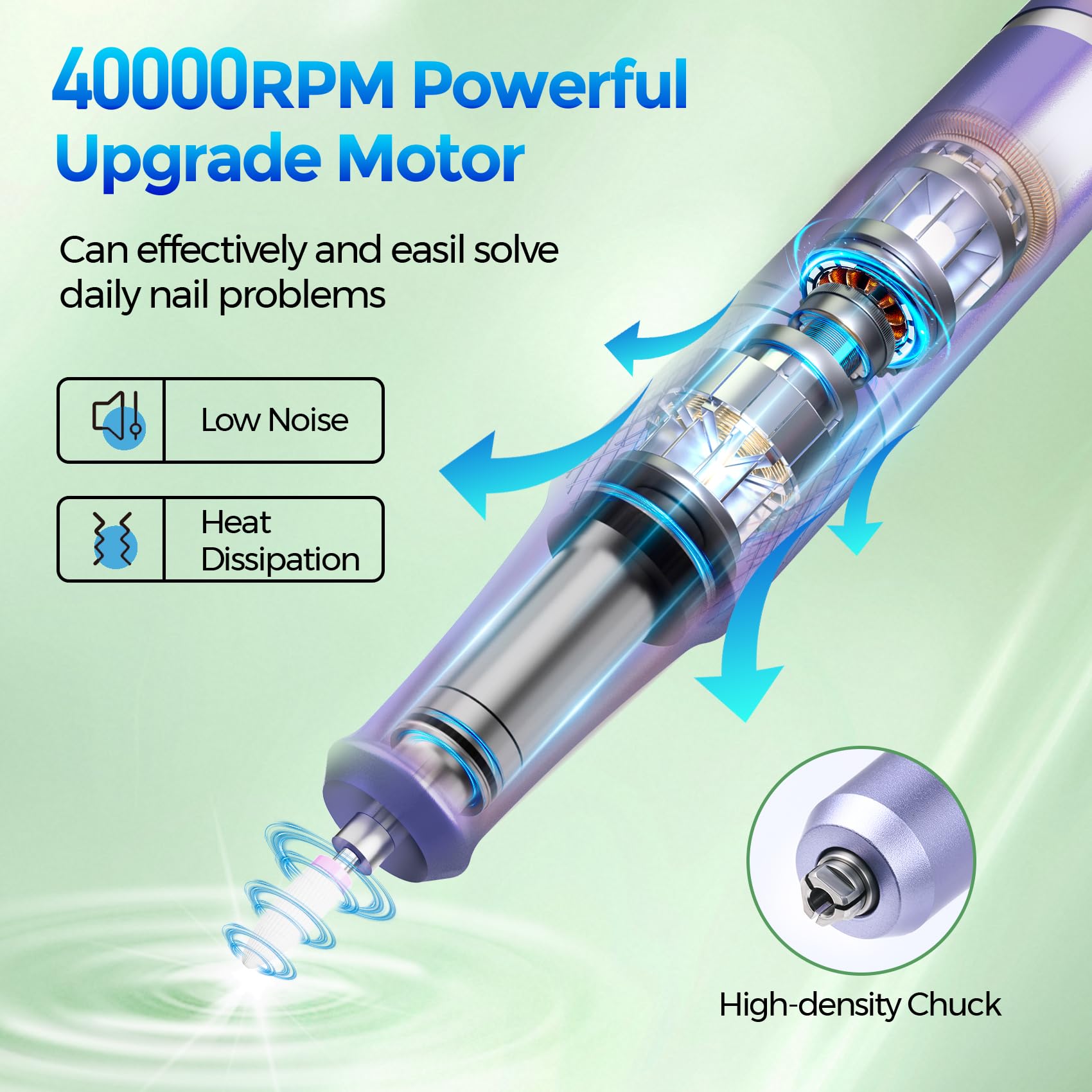 Dednmsca 40000 RPM nail drill machine with diamond detail