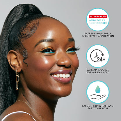 Safe on skin and hair protective panthenol infused wig adhesive mist