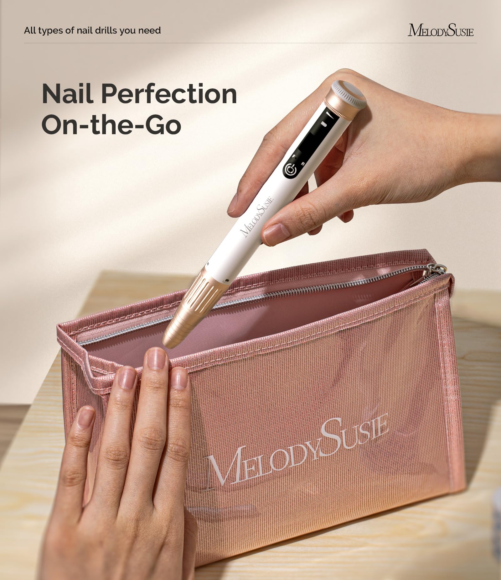 Close up of stepless speed control on MelodySusie nail drill