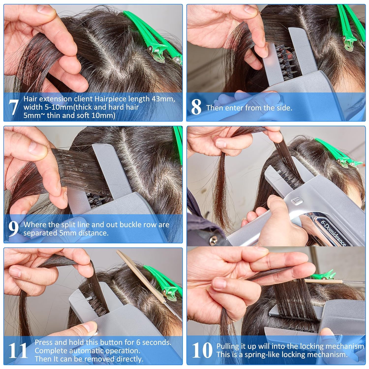 Side profile of Dehiwi 6D-3 hair extension device