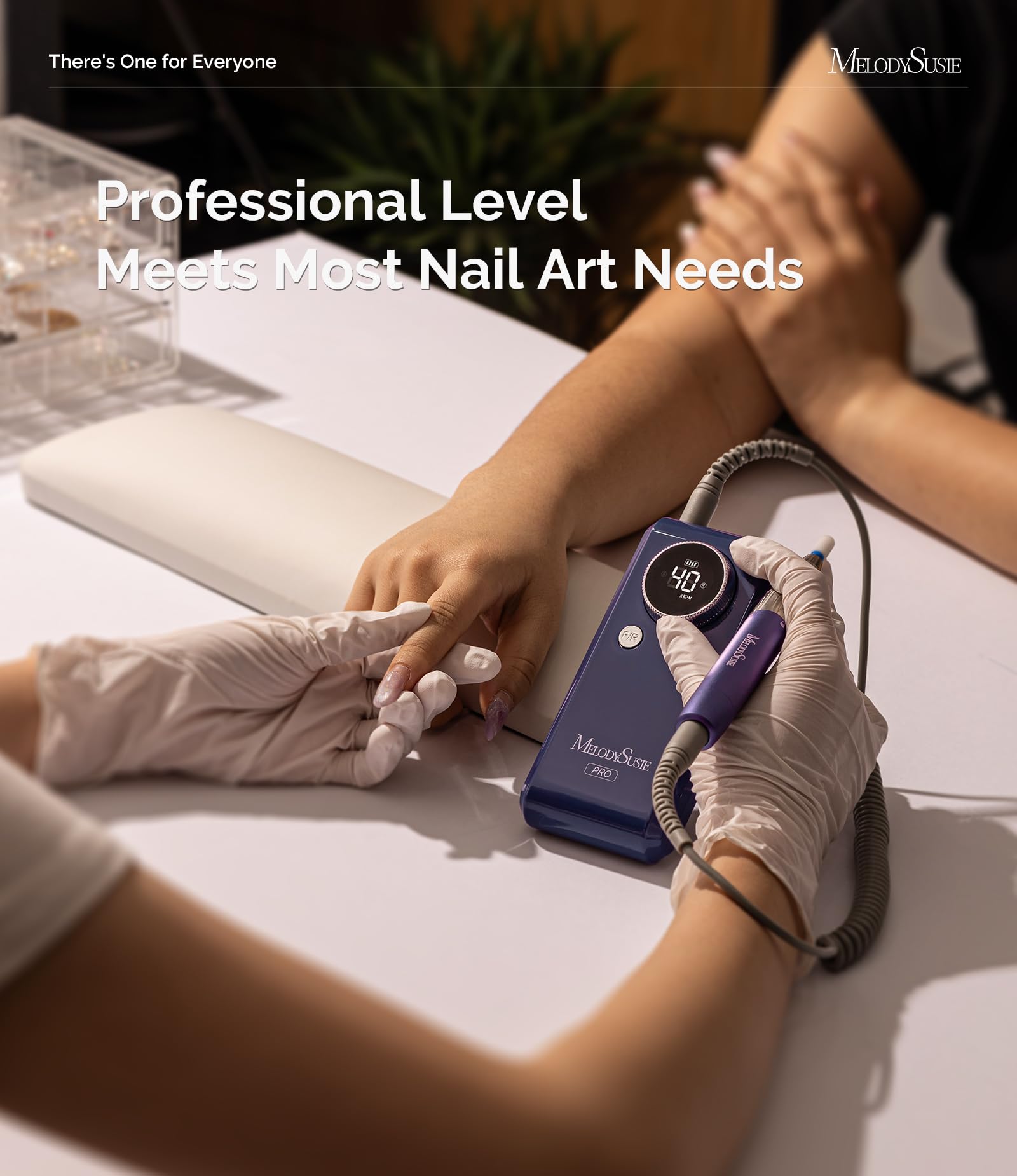 Rechargeable nail drill set with charging accessories