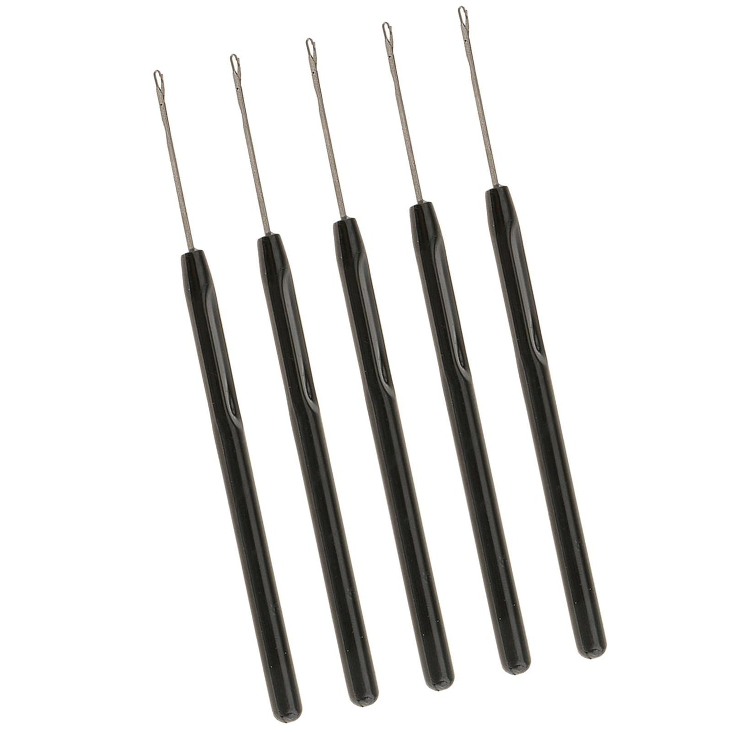 Stainless steel pulling hooks for hair extensions close up