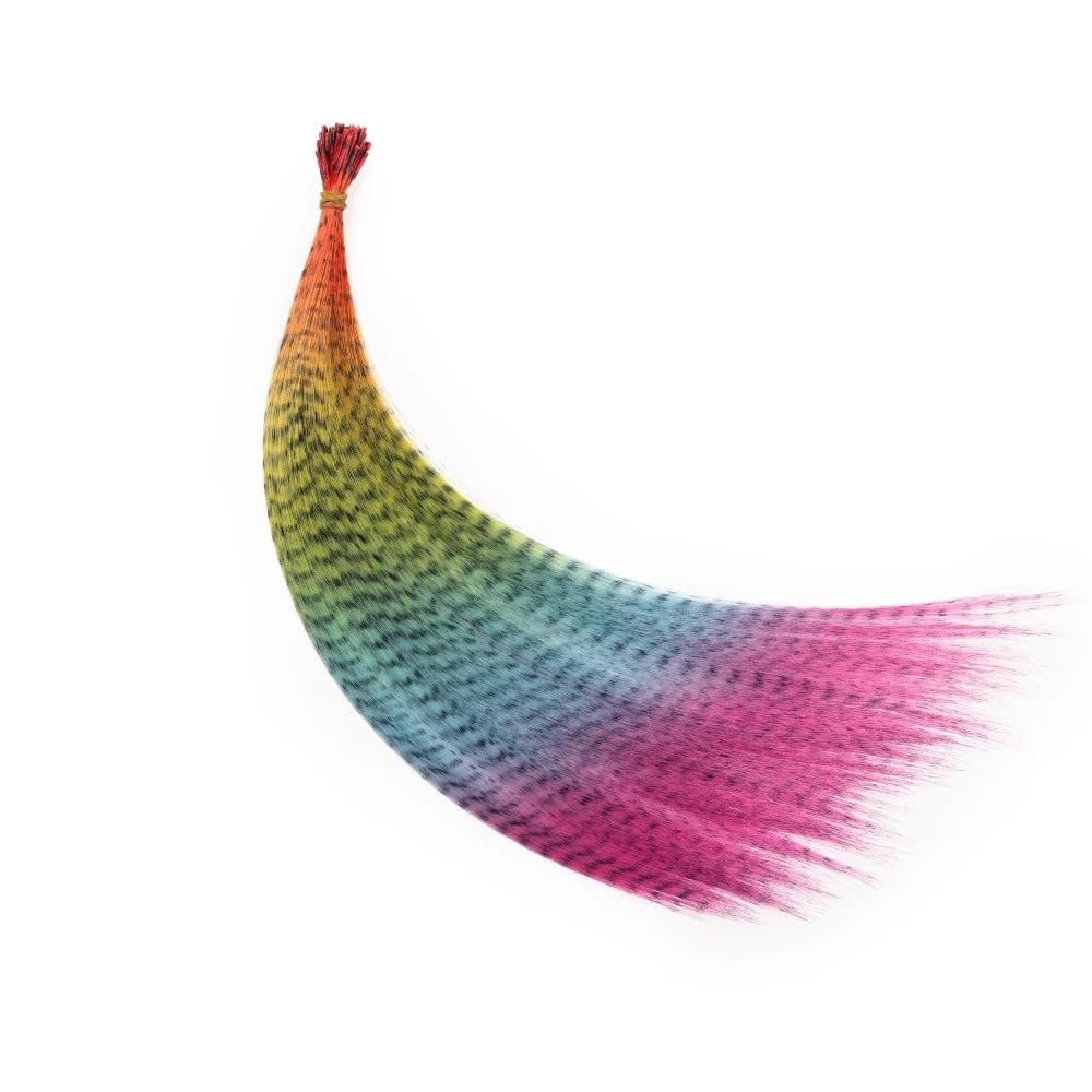 Gradient color hair extensions showing 16 inch length