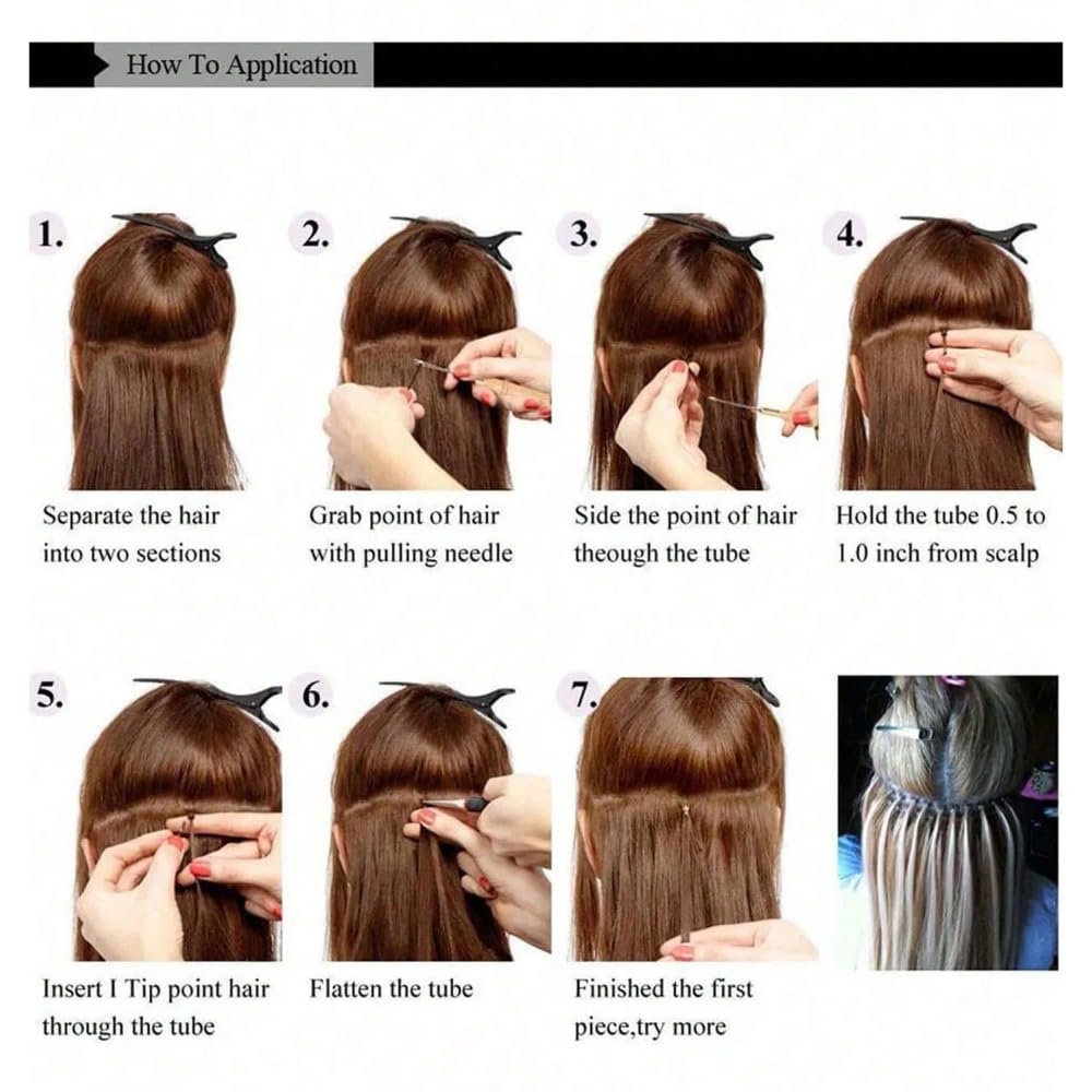 High temperature synthetic fiber hair extension details