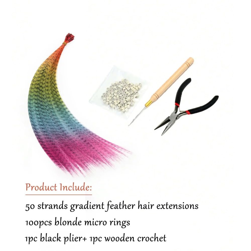 Multicolor gradient hair extensions styled in hair