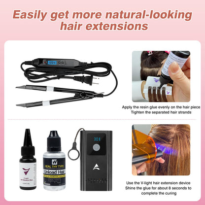 V Light professional bonding glue bottles for hair extensions