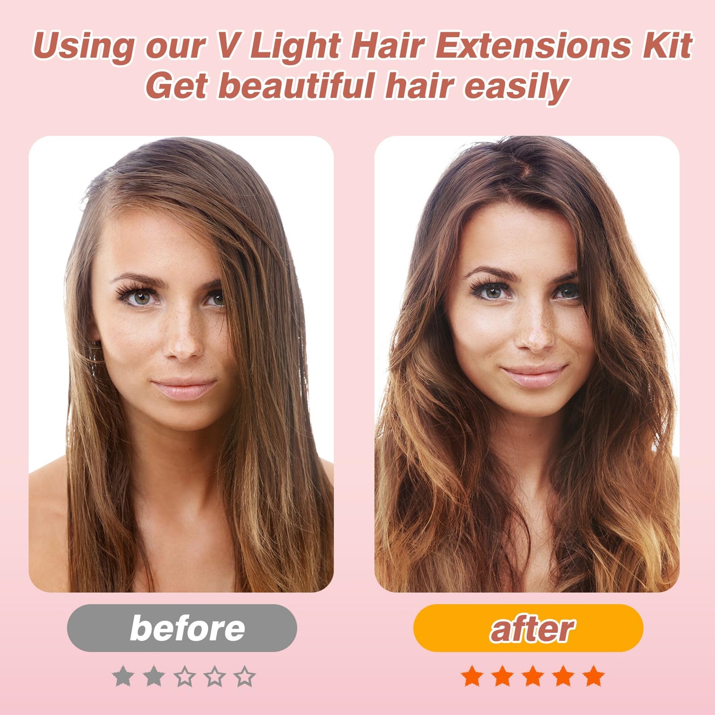 Complete UV light hair extension installation set contents
